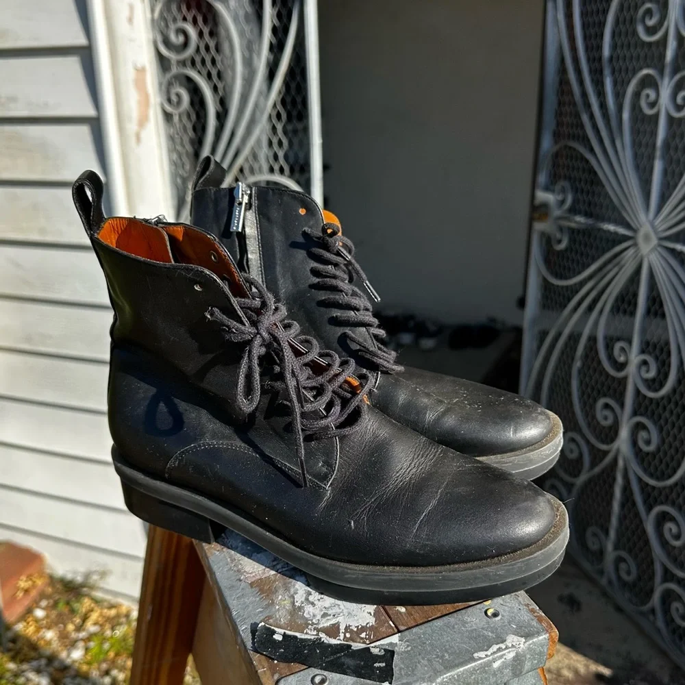 Vintage Cleregie Paris black lace up riding boots size EU 36.5 // US 6-6.5 - Picture 1 of 7